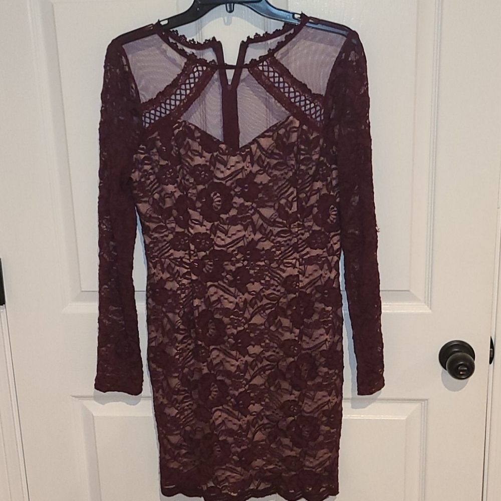 Burgandy lace dress by Soieblu
